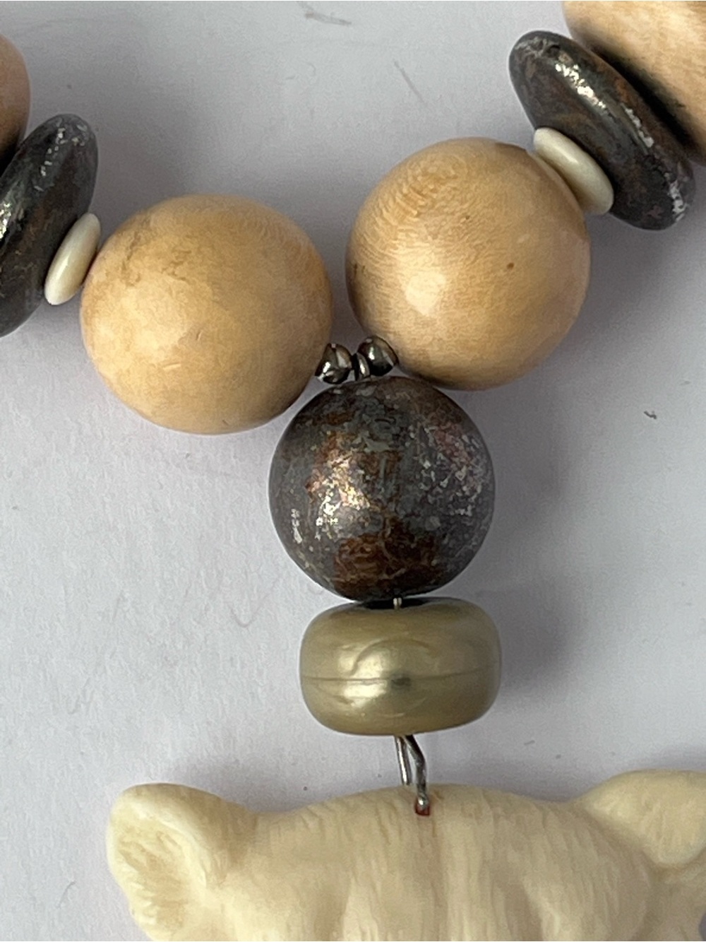 Vintage Les Bernard Panther Puma Cat Statement Long Necklace - Picture 7 of 8